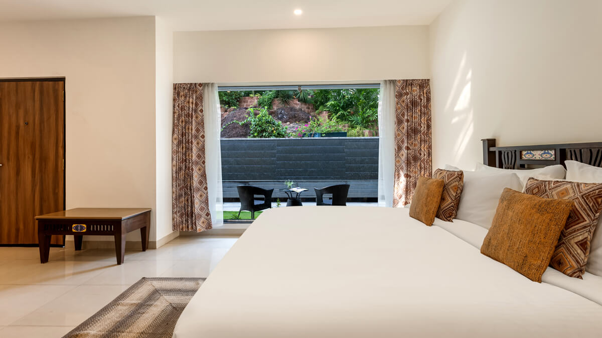 Hill side rooms in Goa